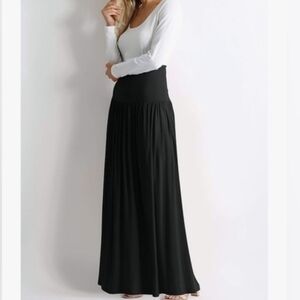 Simlu Maxi Skirt Womens Large Black Stretch